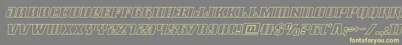 Lifeforceoutital Font – Yellow Fonts on Gray Background