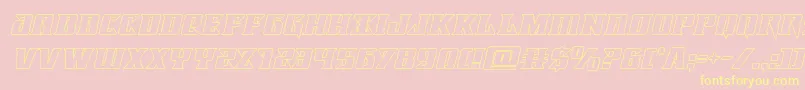 Lifeforceoutital Font – Yellow Fonts on Pink Background