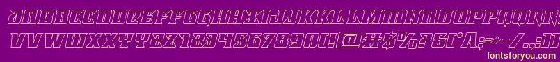 Lifeforceoutital Font – Yellow Fonts on Purple Background