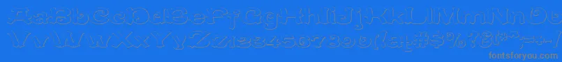 Шрифт CaracteredoubletBeveled – серые шрифты на синем фоне