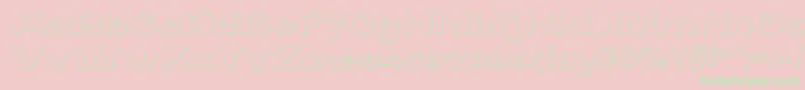 CaracteredoubletBeveled Font – Green Fonts on Pink Background