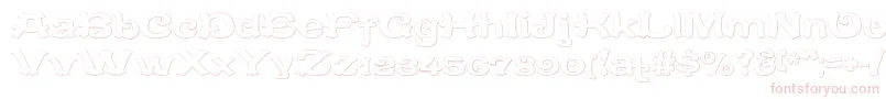 CaracteredoubletBeveled Font – Pink Fonts on White Background