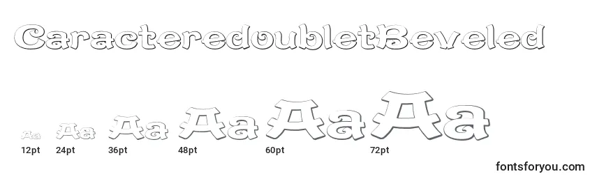 CaracteredoubletBeveled (16872) Font Sizes