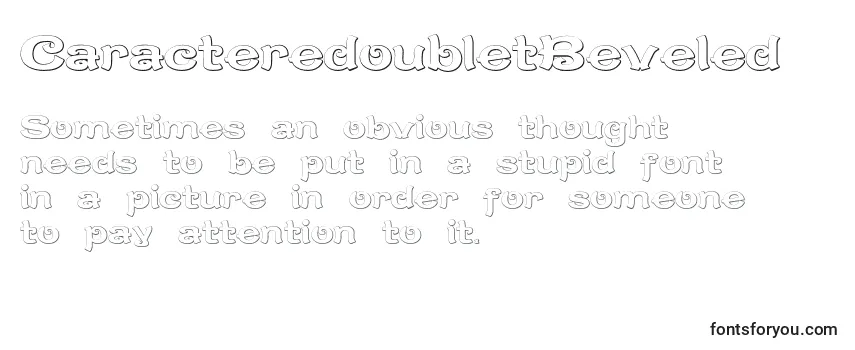Review of the CaracteredoubletBeveled (16872) Font