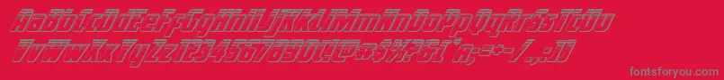 Voyagefanthplat Font – Gray Fonts on Red Background