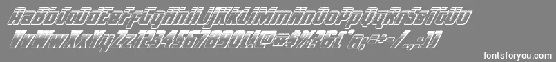 Voyagefanthplat Font – White Fonts on Gray Background