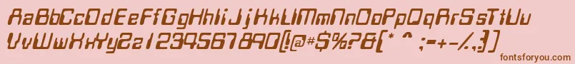 Шрифт MagcardsskItalic – коричневые шрифты на розовом фоне