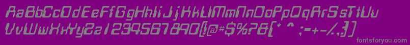 MagcardsskItalic Font – Gray Fonts on Purple Background