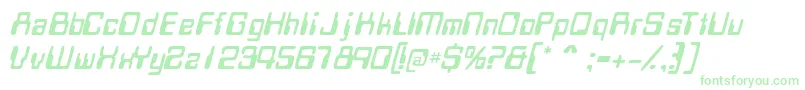 MagcardsskItalic Font – Green Fonts on White Background