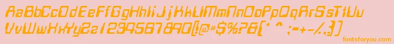 MagcardsskItalic Font – Orange Fonts on Pink Background