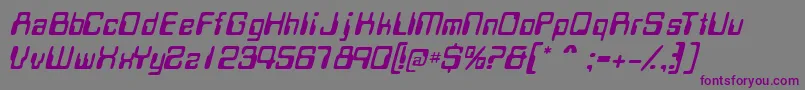 MagcardsskItalic Font – Purple Fonts on Gray Background