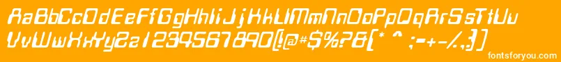 MagcardsskItalic Font – White Fonts on Orange Background