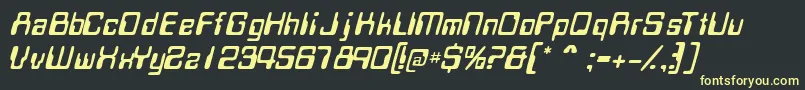 MagcardsskItalic Font – Yellow Fonts on Black Background
