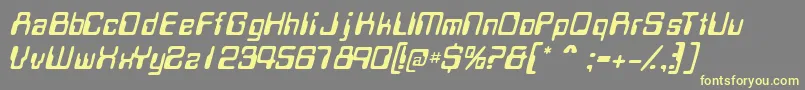 Шрифт MagcardsskItalic – жёлтые шрифты на сером фоне