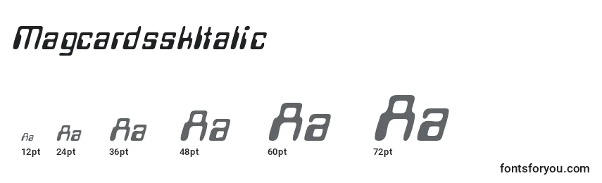 MagcardsskItalic Font Sizes