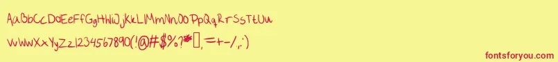 Bonbon Font – Red Fonts on Yellow Background