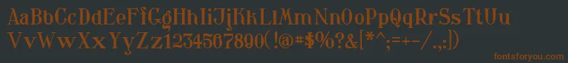 Waschkueche Font – Brown Fonts on Black Background