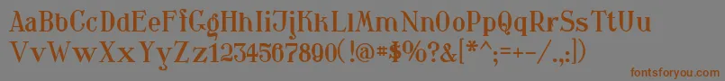 Waschkueche Font – Brown Fonts on Gray Background