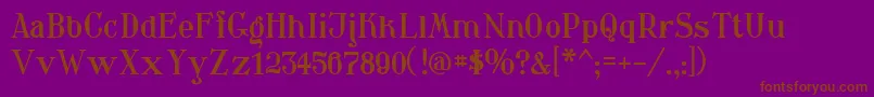 Шрифт Waschkueche – коричневые шрифты на фиолетовом фоне