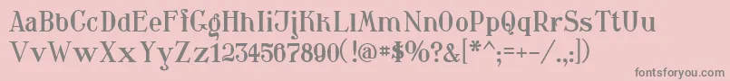 Waschkueche Font – Gray Fonts on Pink Background