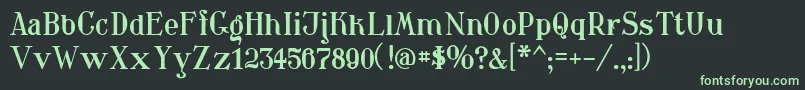 Waschkueche Font – Green Fonts on Black Background
