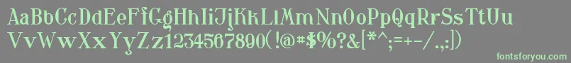 Waschkueche Font – Green Fonts on Gray Background