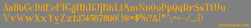 Waschkueche Font – Orange Fonts on Gray Background