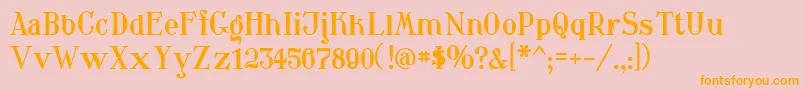 Waschkueche Font – Orange Fonts on Pink Background