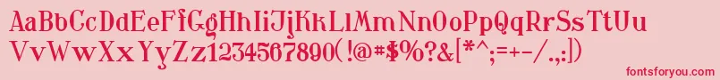 Waschkueche Font – Red Fonts on Pink Background
