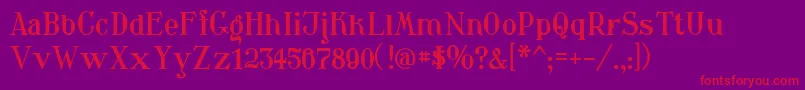 Waschkueche Font – Red Fonts on Purple Background