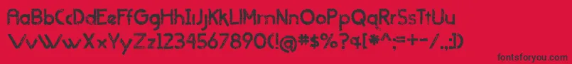 WhenItRainsOldVersion Font – Black Fonts on Red Background