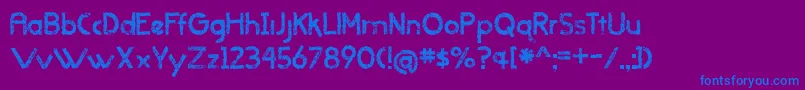 WhenItRainsOldVersion Font – Blue Fonts on Purple Background