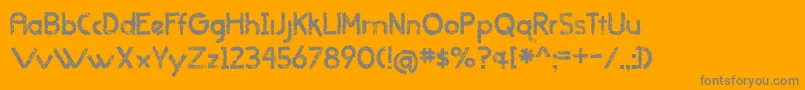 WhenItRainsOldVersion Font – Gray Fonts on Orange Background