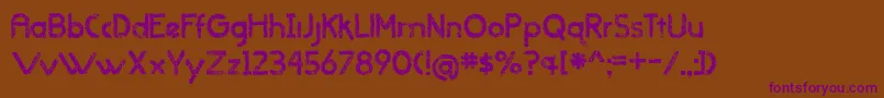 WhenItRainsOldVersion Font – Purple Fonts on Brown Background