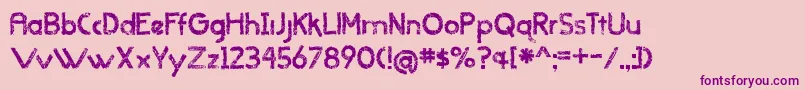 WhenItRainsOldVersion Font – Purple Fonts on Pink Background