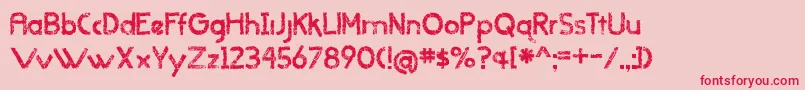 WhenItRainsOldVersion Font – Red Fonts on Pink Background
