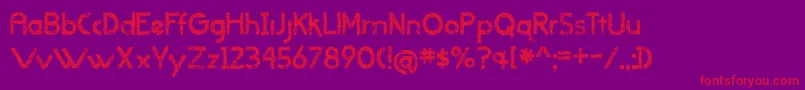 WhenItRainsOldVersion Font – Red Fonts on Purple Background