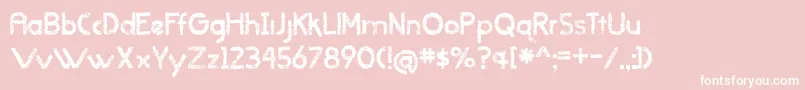 WhenItRainsOldVersion Font – White Fonts on Pink Background