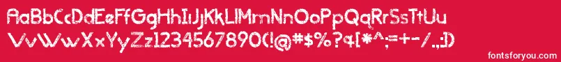 WhenItRainsOldVersion Font – White Fonts on Red Background