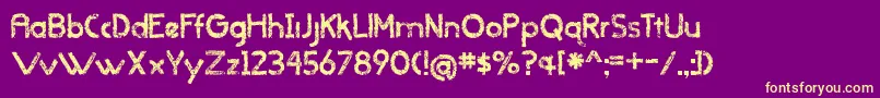 WhenItRainsOldVersion Font – Yellow Fonts on Purple Background