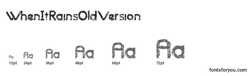 WhenItRainsOldVersion Font Sizes