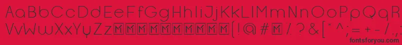 OpificioLight Font – Black Fonts on Red Background