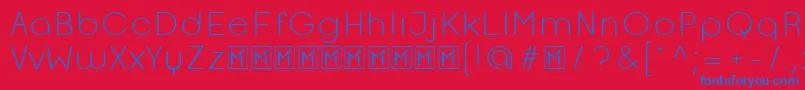 OpificioLight Font – Blue Fonts on Red Background