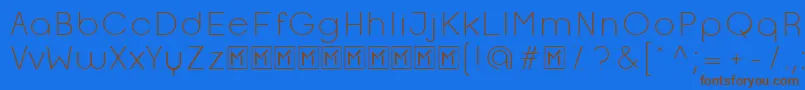 OpificioLight Font – Brown Fonts on Blue Background
