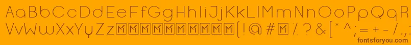 OpificioLight Font – Brown Fonts on Orange Background