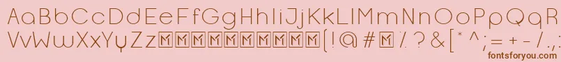 OpificioLight Font – Brown Fonts on Pink Background