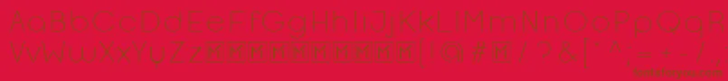 OpificioLight-Schriftart – Braune Schriften auf rotem Hintergrund