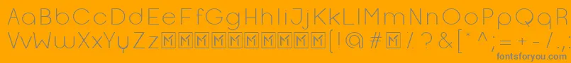 OpificioLight Font – Gray Fonts on Orange Background