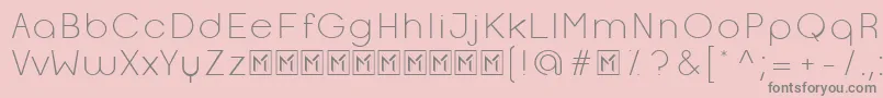 OpificioLight Font – Gray Fonts on Pink Background