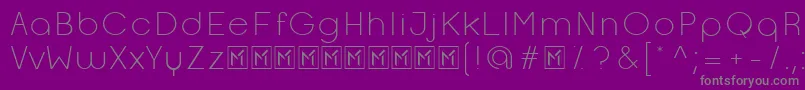 OpificioLight Font – Gray Fonts on Purple Background